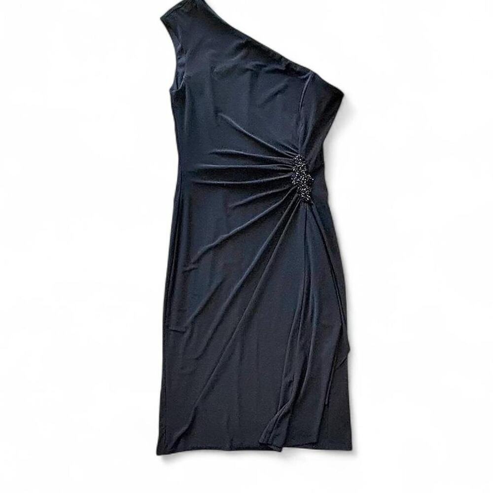 Black y2k one shoulder dress